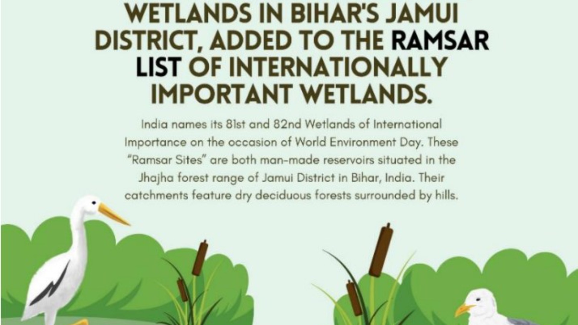 2 new Ramsar Sites – Bihar