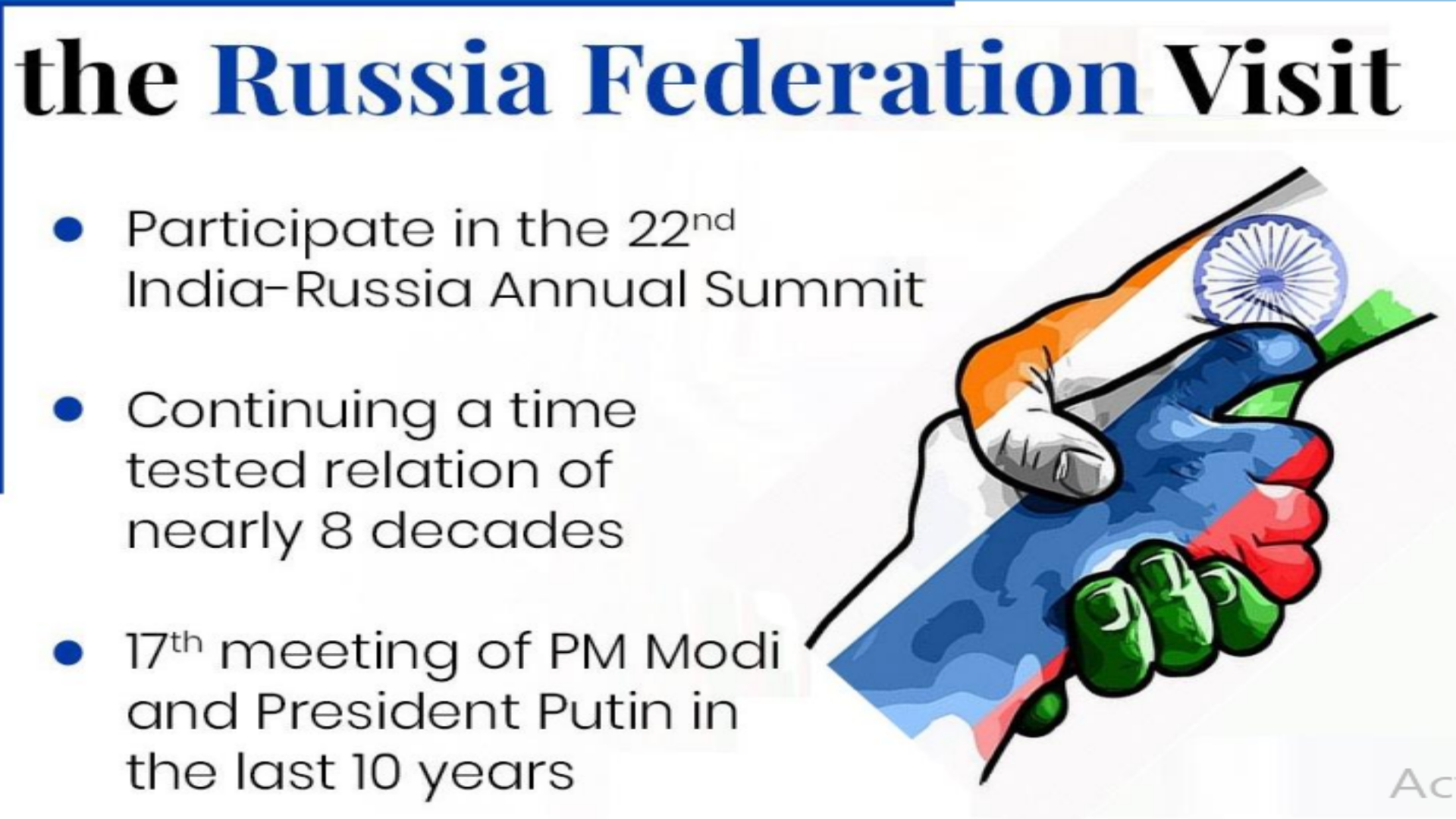 22nd yearly summit of India and Russia