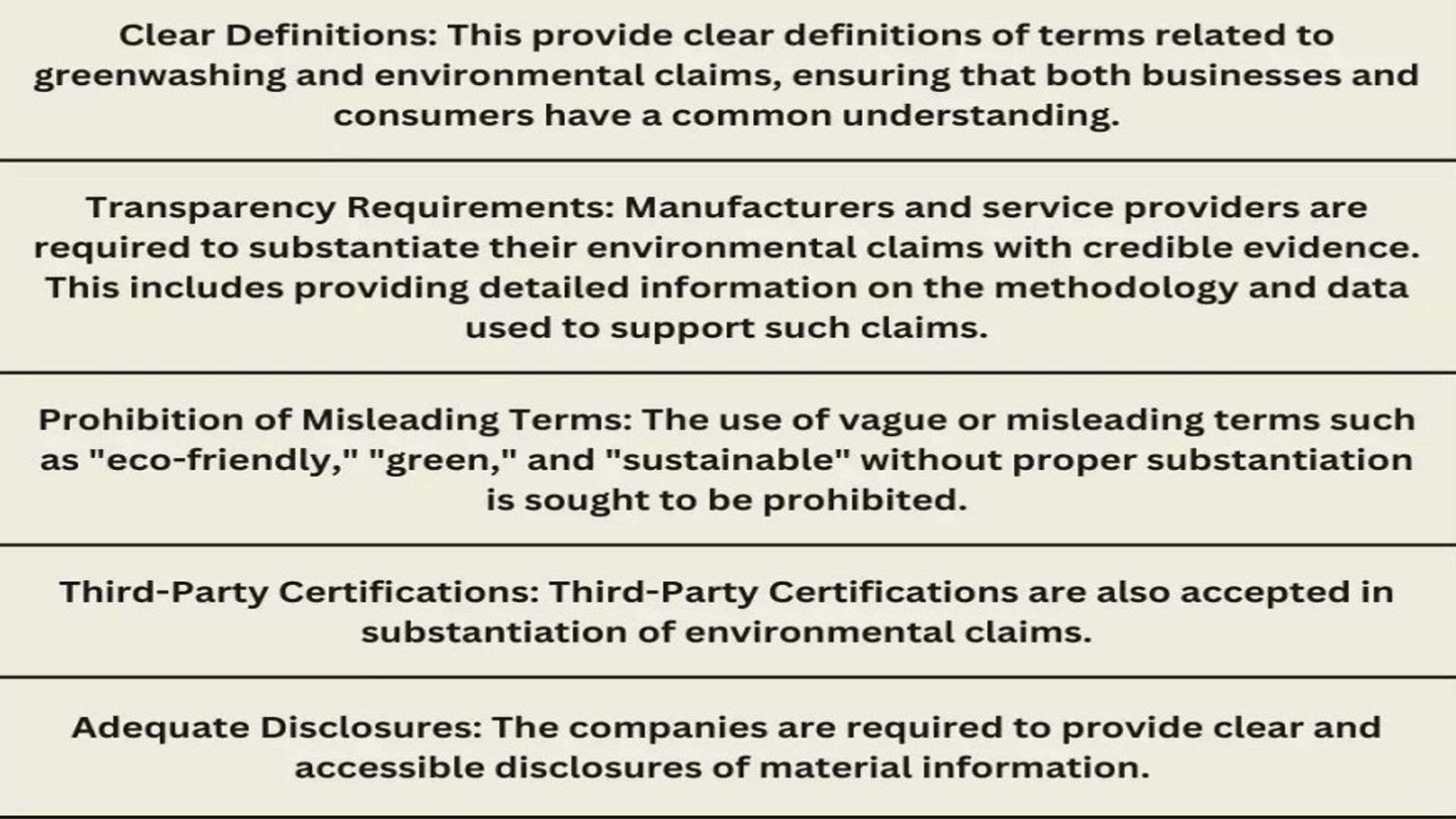 Greenwashing Guidelines