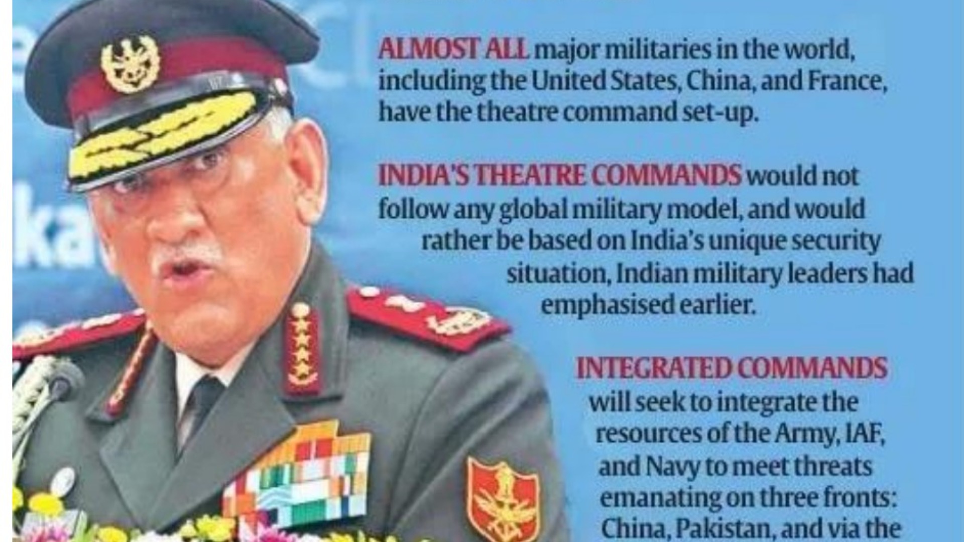 Integrated theatre commands